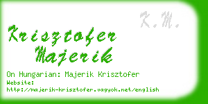 krisztofer majerik business card